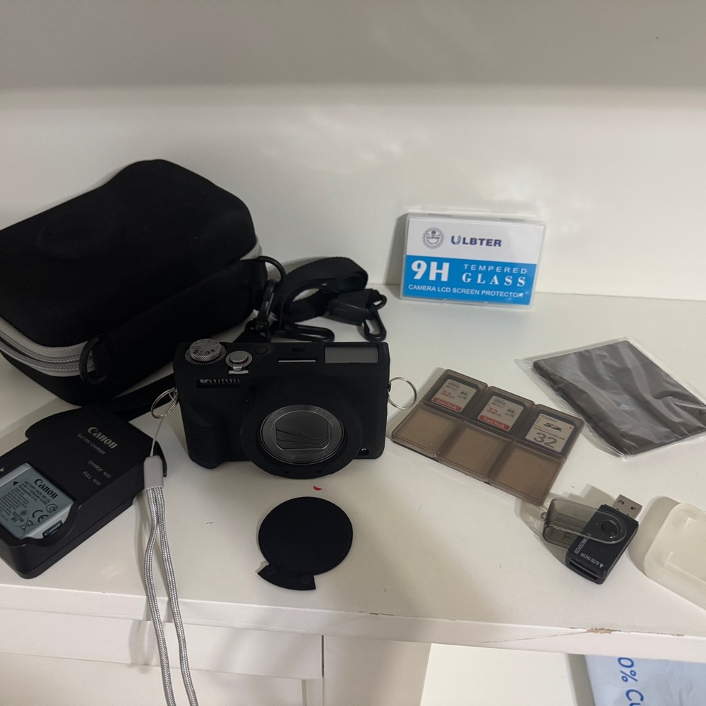 Canon Black Digital Camera with Accessories